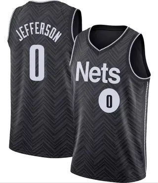 Brooklyn Nets Men's Joshua Jefferson Black Swingman 2020/21 Jersey - Earned Edition
