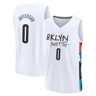 Brooklyn Nets Men's Joshua Jefferson White Fast Break 2022/23 City Edition Jersey