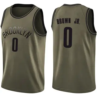 Brooklyn Nets Men's Mikel Brown Jr. Green Swingman Salute to Service Jersey