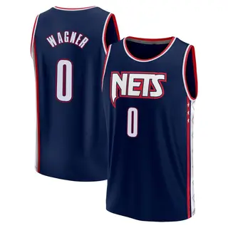 Brooklyn Nets Men's Moritz Wagner Navy Fast Break 2021/22 Replica City Edition Jersey