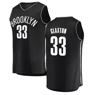 Brooklyn Nets Men's Nic Claxton Black Fast Break Jersey - Icon Edition