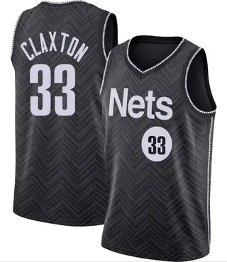 Brooklyn Nets Men's Nic Claxton Black Swingman 2020/21 Jersey - Earned Edition