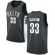 Brooklyn Nets Men's Nic Claxton Gray Swingman Jersey - Statement Edition