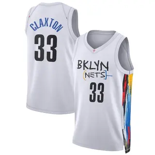 Brooklyn Nets Men's Nic Claxton White Swingman 2022/23 City Edition Jersey