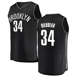 Brooklyn Nets Men's Tyler Bilodeau Black Fast Break Jersey - Icon Edition