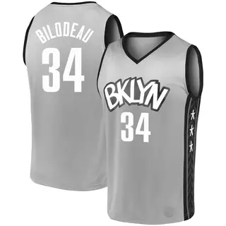 Brooklyn Nets Men's Tyler Bilodeau Gray Fast Break 2019/20 Jersey - Statement Edition