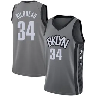 Brooklyn Nets Men's Tyler Bilodeau Gray Swingman 2020/21 Jersey - Statement Edition