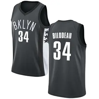 Brooklyn Nets Men's Tyler Bilodeau Gray Swingman Jersey - Statement Edition