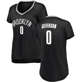 Brooklyn Nets Women's Joshua Jefferson Black Fast Break Jersey - Icon Edition
