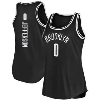 Brooklyn Nets Women's Joshua Jefferson Black Fast Break Tank Jersey - Icon Edition