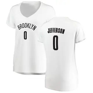 Brooklyn Nets Women's Joshua Jefferson White Fast Break Jersey - Association Edition