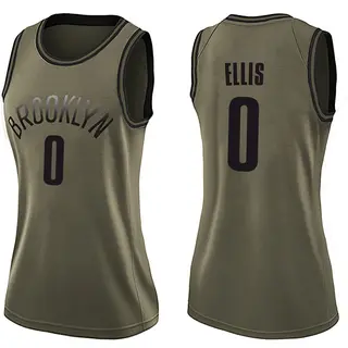 Brooklyn Nets Women's Keon Ellis Green Swingman Salute to Service Jersey
