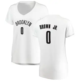 Brooklyn Nets Women's Mikel Brown Jr. White Fast Break Jersey - Association Edition