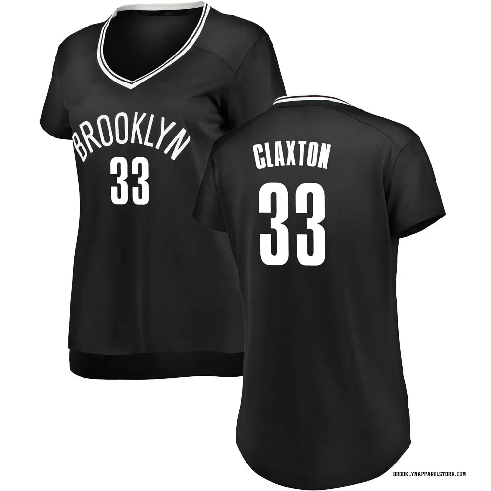 Brooklyn Nets Women's Nic Claxton Black Fast Break Jersey - Icon Edition