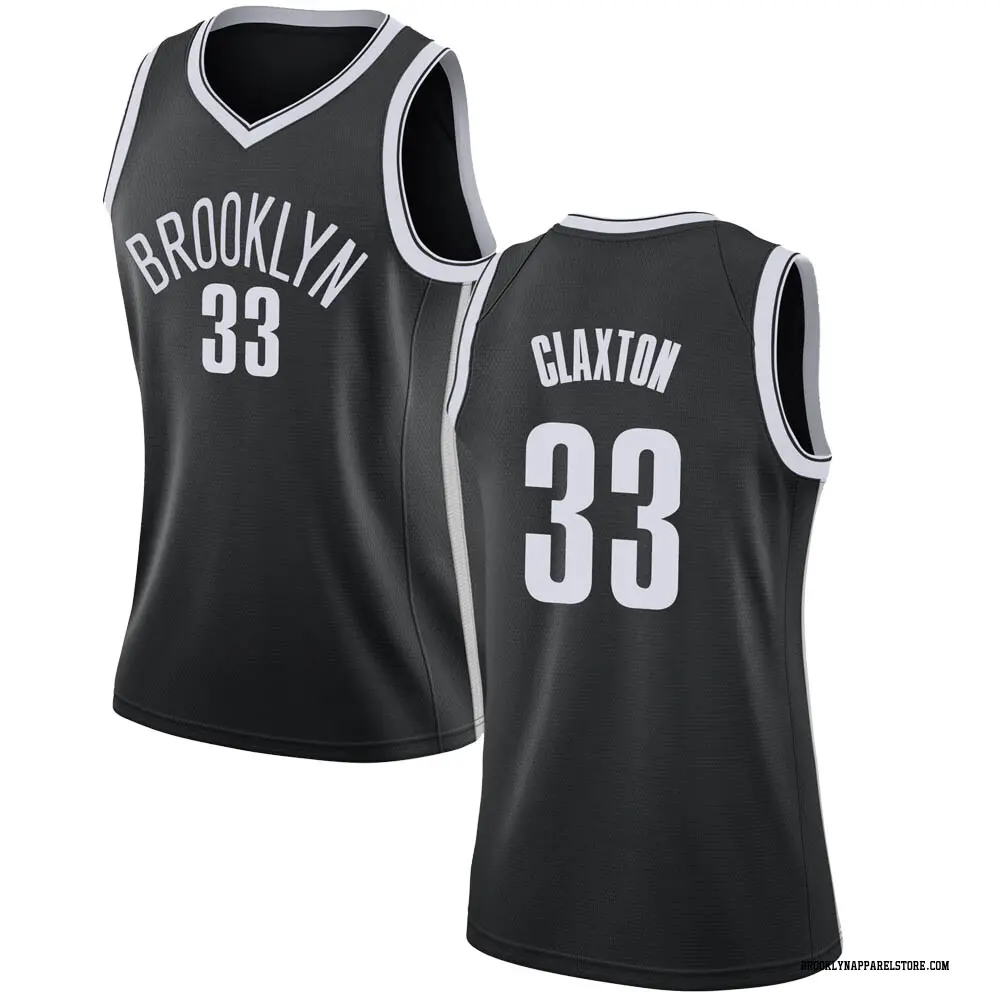 Brooklyn Nets Women's Nic Claxton Black Swingman Jersey - Icon Edition