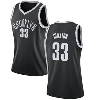Brooklyn Nets Women's Nic Claxton Black Swingman Jersey - Icon Edition