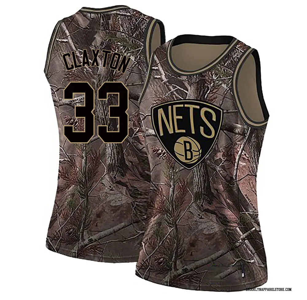 Brooklyn Nets Women's Nic Claxton Camo Swingman Realtree Collection Jersey