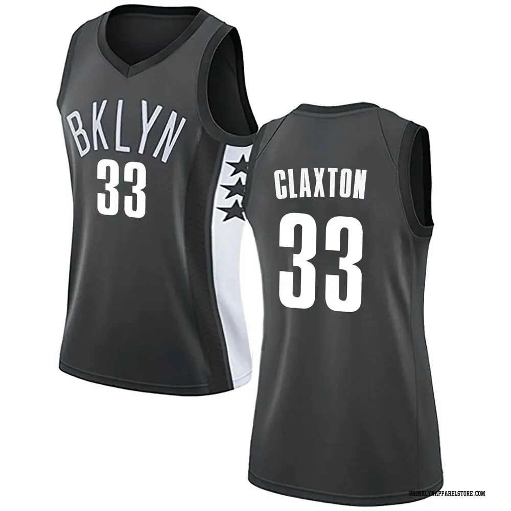 Brooklyn Nets Women's Nic Claxton Gray Swingman Jersey - Statement Edition