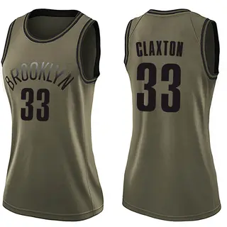 Brooklyn Nets Women's Nic Claxton Green Swingman Salute to Service Jersey