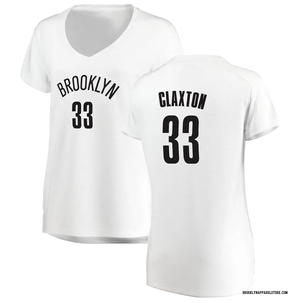 Brooklyn Nets Women's Nic Claxton White Fast Break Jersey - Association Edition