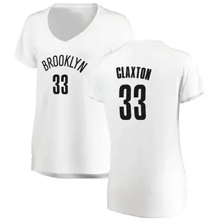 Brooklyn Nets Women's Nic Claxton White Fast Break Jersey - Association Edition