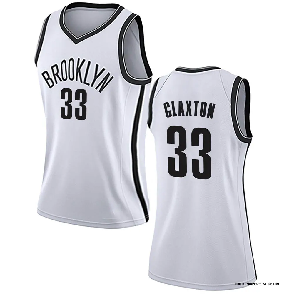 Brooklyn Nets Women's Nic Claxton White Swingman Jersey - Association Edition