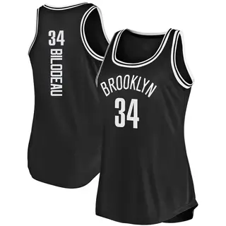 Brooklyn Nets Women's Tyler Bilodeau Black Fast Break Tank Jersey - Icon Edition
