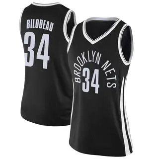 Brooklyn Nets Women's Tyler Bilodeau Black Swingman Jersey - City Edition