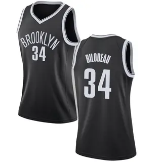Brooklyn Nets Women's Tyler Bilodeau Black Swingman Jersey - Icon Edition