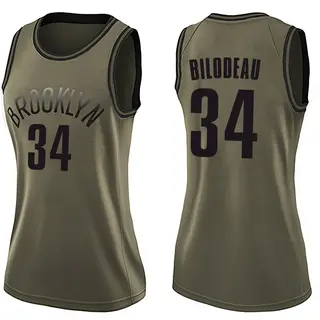 Brooklyn Nets Women's Tyler Bilodeau Green Swingman Salute to Service Jersey