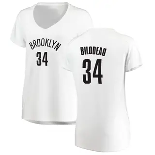 Brooklyn Nets Women's Tyler Bilodeau White Fast Break Jersey - Association Edition