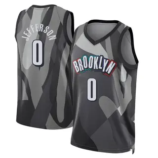 Brooklyn Nets Youth Joshua Jefferson Gray Swingman 2024/25 City Edition Jersey