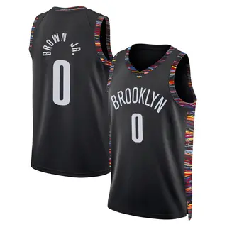 Brooklyn Nets Youth Mikel Brown Jr. Black Swingman 2025/26 City Edition Jersey