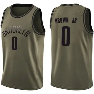 Brooklyn Nets Youth Mikel Brown Jr. Green Swingman Salute to Service Jersey