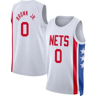 Brooklyn Nets Youth Mikel Brown Jr. White Swingman 2022/23 Classic Edition Jersey