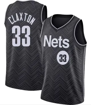 Brooklyn Nets Youth Nic Claxton Black Swingman 2020/21 Jersey - Earned Edition