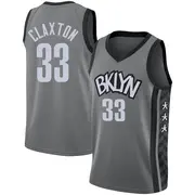 Brooklyn Nets Youth Nic Claxton Gray Swingman 2020/21 Jersey - Statement Edition