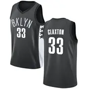 Brooklyn Nets Youth Nic Claxton Gray Swingman Jersey - Statement Edition