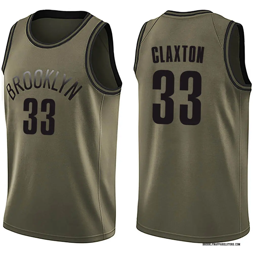 Brooklyn Nets Youth Nic Claxton Green Swingman Salute to Service Jersey