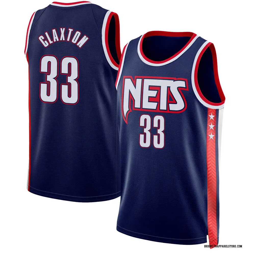 Brooklyn Nets Youth Nic Claxton Navy Swingman 2021/22 City Edition Jersey