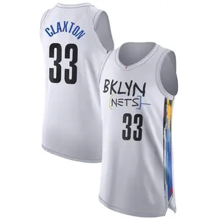 Brooklyn Nets Youth Nic Claxton White Authentic 2022/23 City Edition Jersey
