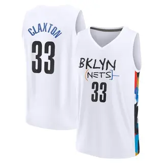 Brooklyn Nets Youth Nic Claxton White Fast Break 2022/23 City Edition Jersey