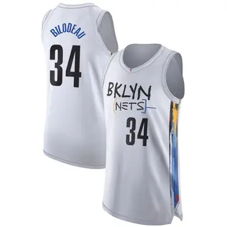 Brooklyn Nets Youth Tyler Bilodeau White Authentic 2022/23 City Edition Jersey